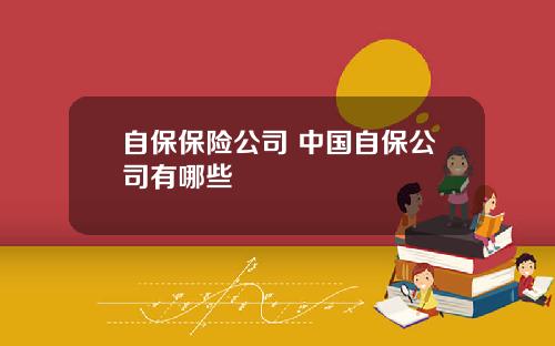 自保保险公司 中国自保公司有哪些