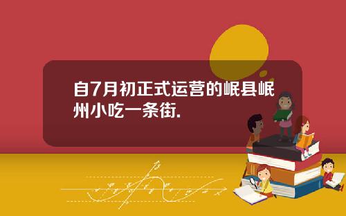 自7月初正式运营的岷县岷州小吃一条街.