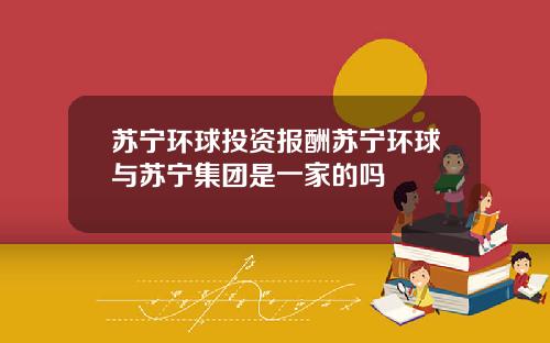 苏宁环球投资报酬苏宁环球与苏宁集团是一家的吗