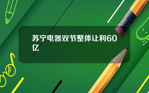 苏宁电器双节整体让利60亿