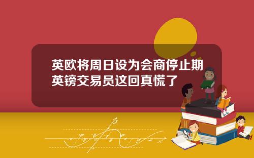 英欧将周日设为会商停止期英镑交易员这回真慌了
