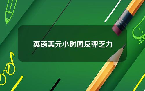 英镑美元小时图反弹乏力