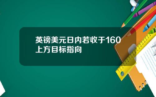 英镑美元日内若收于160上方目标指向