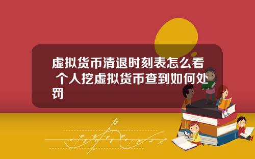 虚拟货币清退时刻表怎么看 个人挖虚拟货币查到如何处罚