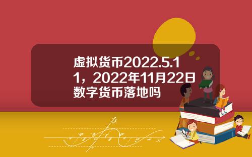 虚拟货币2022.5.11，2022年11月22日数字货币落地吗