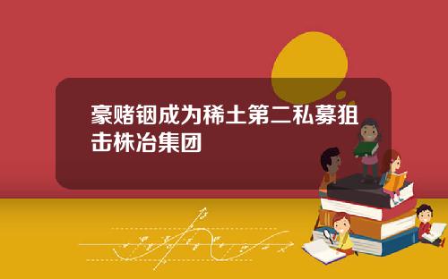 豪赌铟成为稀土第二私募狙击株冶集团