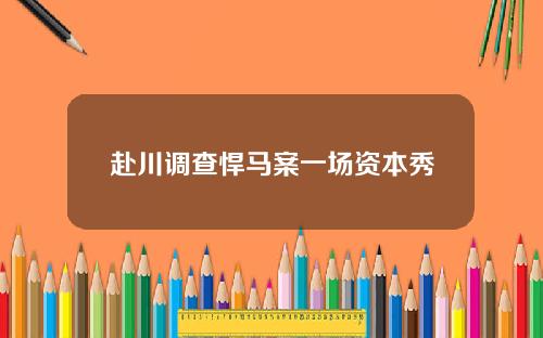 赴川调查悍马案一场资本秀