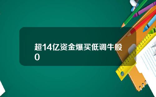 超14亿资金爆买低调牛股0