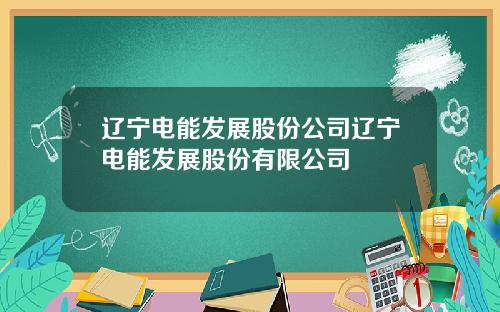 辽宁电能发展股份公司辽宁电能发展股份有限公司