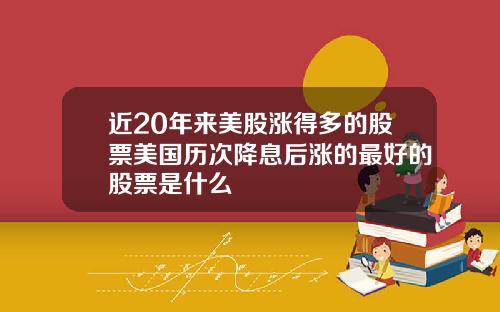 近20年来美股涨得多的股票美国历次降息后涨的最好的股票是什么