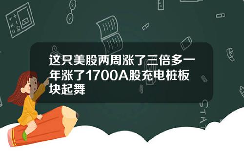 这只美股两周涨了三倍多一年涨了1700A股充电桩板块起舞