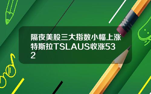 隔夜美股三大指数小幅上涨特斯拉TSLAUS收涨532