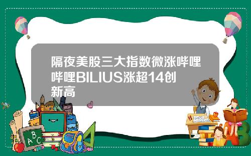 隔夜美股三大指数微涨哔哩哔哩BILIUS涨超14创新高