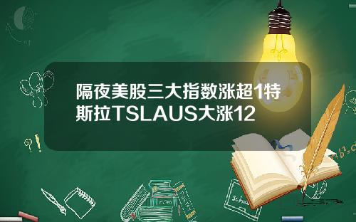 隔夜美股三大指数涨超1特斯拉TSLAUS大涨12