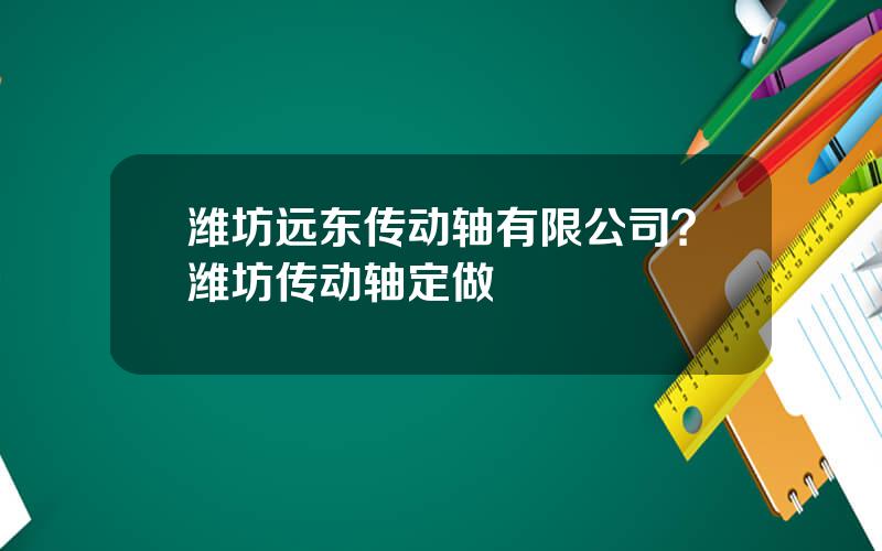 潍坊远东传动轴有限公司？潍坊传动轴定做