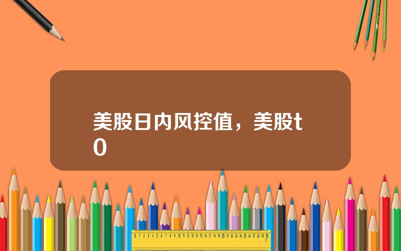 美股日内风控值，美股t+0