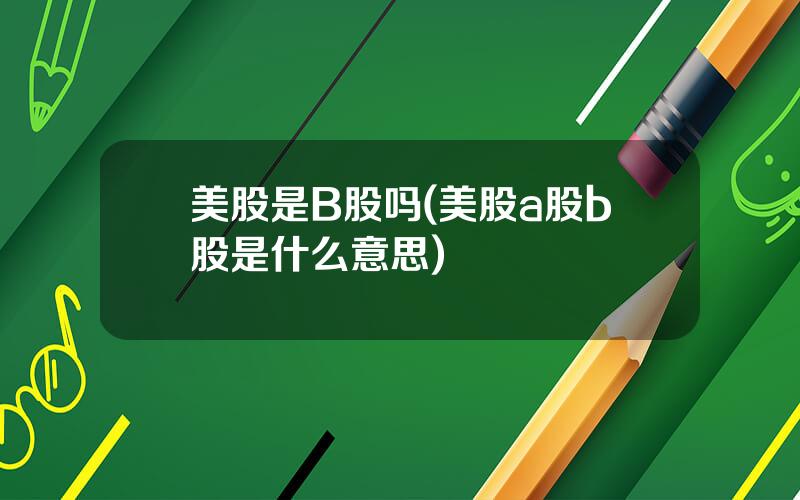美股是B股吗(美股a股b股是什么意思)