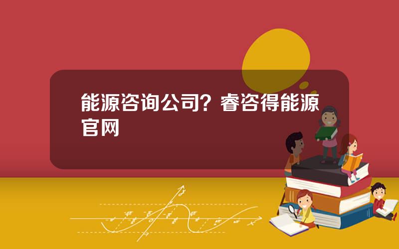 能源咨询公司？睿咨得能源官网