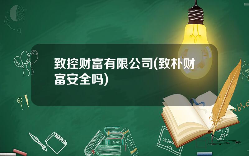 致控财富有限公司(致朴财富安全吗)