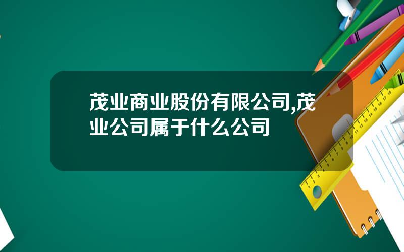 茂业商业股份有限公司,茂业公司属于什么公司