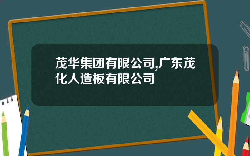 茂华集团有限公司,广东茂化人造板有限公司