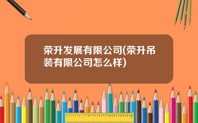 荣升发展有限公司(荣升吊装有限公司怎么样)